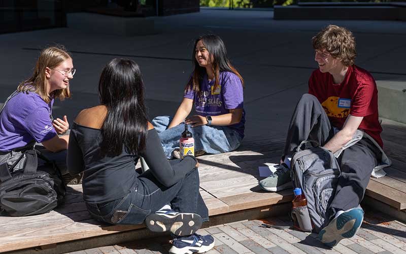 Engineering student leaders gathering with new ENGRUDs