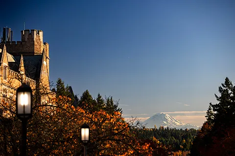 Campus view in the fall
