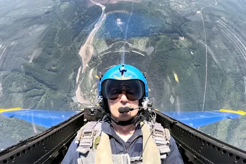 Jim Hermanson in a Blue Angel jet