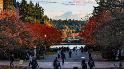 UW Fountain Vista in the fall