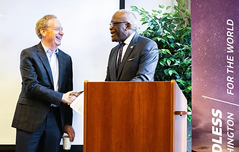 Two men shaking hands