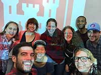 selfie of group of students at DICE event selfie of group of students at DICE event