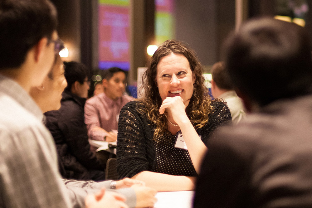 Students meeting with industry at career event