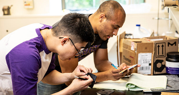 Students working on capstone project