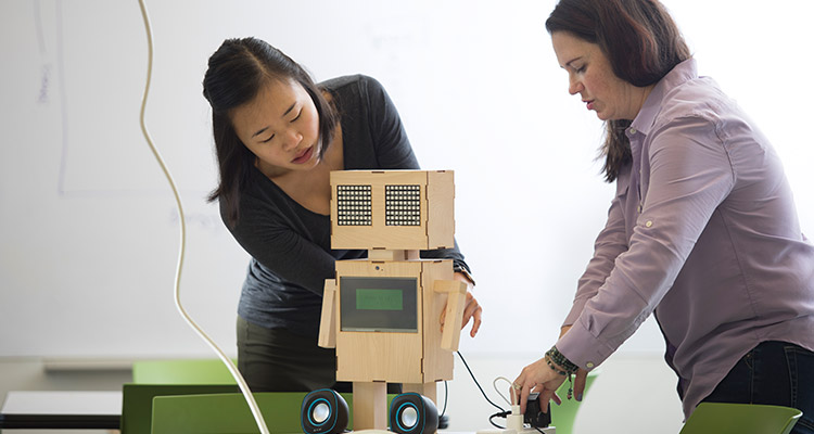 Students working on prototype