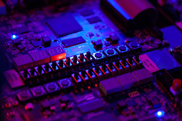 Close up of a circuit board