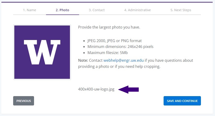 Screenshot of Faculty Finder of photo replace mechanism