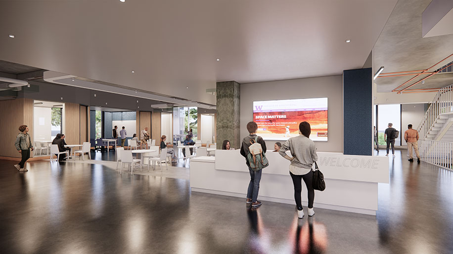 Computer rendering of the interior of the Interdisciplinary Engineering Building