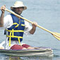 ME senior Matt Rogge paddling boat
