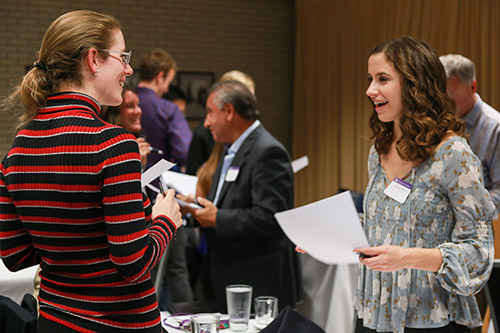 Lauren Schroedter with a student