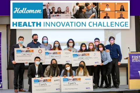 Judges awarded $38,500 in prizes to student teams at the 2022 Hollomon Health Innovation Challenge at the University of Washington.