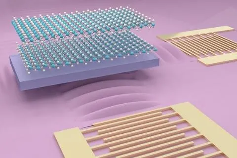 Illustration of atomic layers that hold excitons