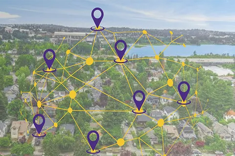 Laurelhurst with a conceptual overlaid network