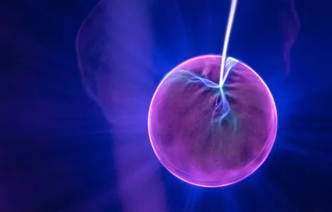Rendering of ball of energy and plasma