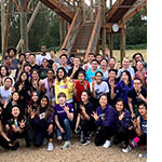 Image of students at ropes course in 2019